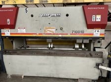 100 Ton, Accurpress #710010, CNC press brake, ETS3000 2-Axis, 10' overall, control upgrade 2021,2006