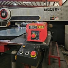 33 Ton, Amada #ELMK3610NT, CNC turret punch, 4000 watt, 60" x100", approx 32500 hours, 2011