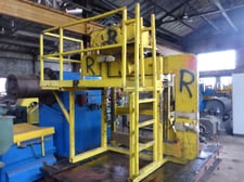40000 lb. Custom, c-hook, 60" W, 84" OD, powered horizontal rotation, 54" arm length, 44" vertical throat