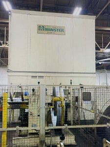 600 Ton, Minster #E2-600-84-54, Eccentric geared straight side double crank press, 8" stroke, 35.8" Shut