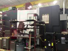 OKK #HM-125S, CNC horizontal machining center, 60 automatic tool changer, Cat 50, high pressure coolant thru
