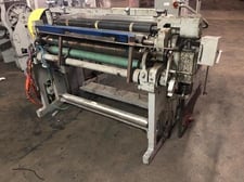 Goebel #H3, cash register roll slitter rewinder, 40" working width, 50" unwind diameter