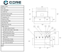 500 KVA 12000 Delta Primary, 208Y/120 Secondary, Core Transformer Pad, New (immediate shipment available)