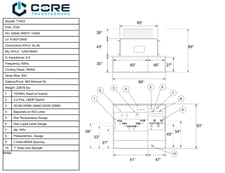 3750 KVA 24940GrdY/14400 Primary, 4160Y/2400 Secondary, Core Transformer PAD unused, (shipment available in