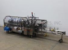 Adco #9WA-100-SS, automatic, continous motion, Stainless Steel, wrap around, hot melt glue cartoner, 50-100