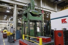 180 Ton, Reis #TUS-OK-200, spotting press, 60" stroke, 104" DL, 76.75" x 86.75" bed, 1988