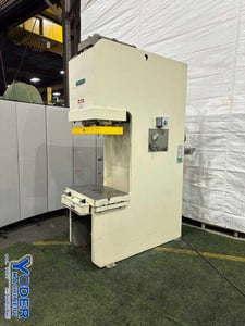 75 Ton, Greenerd #HC-75-25R12, hydraulic C-frame press, 18" stroke, 13" throat, 1980