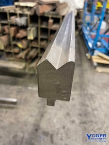 147" L, Female offset V press brake die, 1" die opening, 1/2" tang