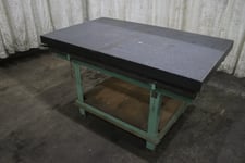36" x 60" x 6-1/4" Challenge, granite plate on stand, charcoal color, grade A