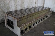 T-slotted table, 43 x 150, cast iron construction