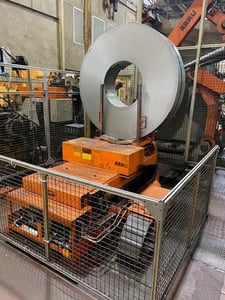 6000 lb. Arku feed/straighten ZigZag coil line, 20" W, 18.5"-20.86" exp. range, 40"-71.81" OD, 2010
