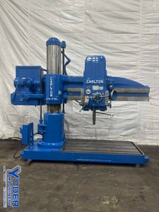 6' -15" Carlton #3A, radial drill, 77" x42" base, power elevation & clamping, 15 HP, 1980