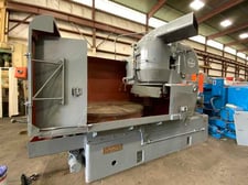 Blanchard #32D-60, rotary surface grinder, 66" table diameter, 24" under wheel, power head elevation, 100 HP