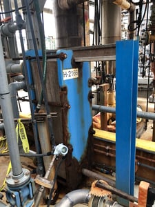 500 sq.ft., Plate and Frame Heat Exchanger, Carbon Steel Frame