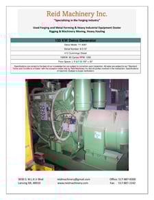 150 KW Delco #Y1-4387, generator