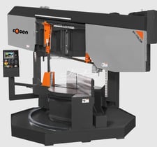 16.5" x 28" Cosen #SH-710LDM, semi-automatic double mitering horizontal band saw, new