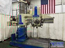 5' -17" Carlton #4A, radial arm drill, 64" x50" base, power clamping/elevation/head traverse