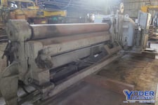 8' x 5/16" Bertsch #8L, initial pinch plate roll, 8-1/2" roll diameter, air drop end, rear roll adjustment