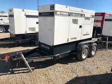62 KW Multiquip #DCA70SSIU4F, trailer mounted, Tier 4F, sound attenuated enclosure, 120/240/208/277/480