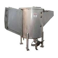 300 gallon Waukesha Cherry-Burrell Feldmeier Equipment, Stainless Steel single shell tank, 1990