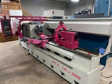 28.3" x 78.8" Geminis #GHT-4, CNC flat bed lathe, 15" 6-Jaw chuck, Steady Rest, toolpost, Fanuc 21I-TB, 2005