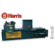 72" L x 48" width x 40" H Selco Harris #HL-50-HD, closed door horizontal baler compactor, corrugated