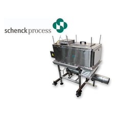 10.37" wide x 32" long, Schenck, process belt weighfeeder weigh belt loss in weight feeder, 8" x 6" Stainless