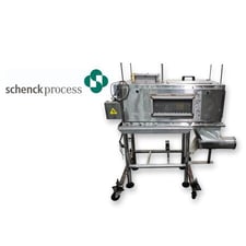 10.37" wide x 32" long, Schenck, process belt weighfeeder weigh belt loss in weight feeder, 9" x 20" flanged