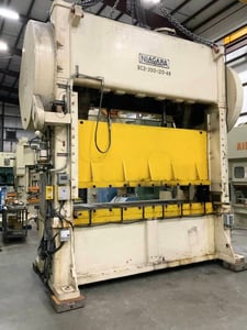 300 Ton, Niagara #SC2-300-120-48, straight side double crank press, 16" stroke, 26" Shut Height, 120" x48"
