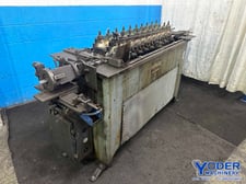 10 Stand, Flagler #UR-2510, rollformer, 24 gauge capacity, modified Reeves lock rolls, 3 HP, 1973