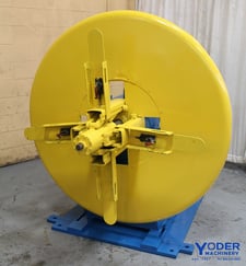 6000 lb. Perfecto #RS4-12B, coil reel, 12" width, 20"-24" ID, 60" outside dimensions, hand level control, 100