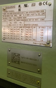 800 HP 900 RPM Siemens, Frame 450, TEFC BB, 460 Volts, New Surplus (5 available)