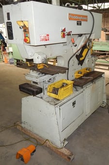 5" x 5" x 1/2" Peddinghaus #88/120H, ironworker, 88 ton, 1-1/16" x 3/4" punch, 10 HP