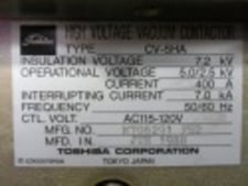 400 Amp. Toshiba, CV-5HA, Vacuum Contactor, #MVC3419