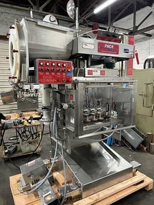 Pack West #120, Inline, 3 station, 6 spindle, Stainless Steel capper rated from 80-200 containers per minute