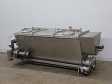 125 ft (110 ft working capacity) 304 Stainless Steel dual auger feeder with ribbon agitation and discharge
