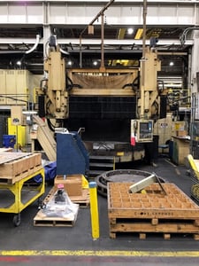 192" Gray #300-Series, CNC vertical boring mill, 192" table, 204" swing, 120" height under rail head saddle