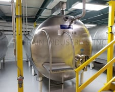 4000 gallon DCI, 304 Stainless Steel horizontal single wall tank, 78-1/4" dia x 200" deep with 192" straight