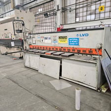 1/4" x 10' LVD #JS-C-25-10, hydraulic shear, 0.5"-39" back gauge, 12.5 HP, 9-20 SPM, 1999