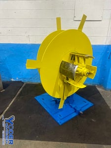 2500 lb. Samco #DU-2500, double end coil reel, 12" width, 14.5"-21.5" ID, 72" outside dimensions, 2 keepers