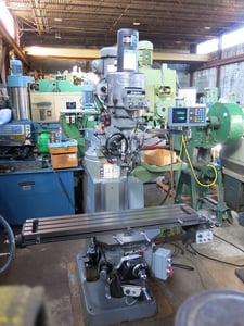 Bridgeport #Series-I, vertical mill, 9" x48" table, 2 HP, digital read out, X & Y feeds, power drawbar