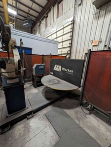 OTC, Almega AX, Robotic Weld Cell, AF 4001 Wire Feeder