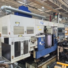 Muratec #MW-120, twin spindle single gantry CNC turning center w/stacker, Fanuc pendant Control, 2013