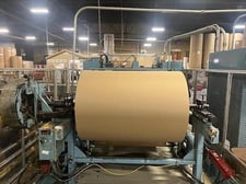 Jennerjahn, counter roll rewinder with slitting, 54" W master roll, 50" unwind diameter, rebuilt 2016