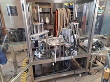 Guan Hong #201618CZ144, bottle rotary filler/capper, 2 head, 1/4" dia nozzle, PLC+touch screen, 2016