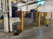 10000 lb. Saronni, coil cradle & straightener, 14" x .250" stock, 72" outside dimension, manual guide adj.