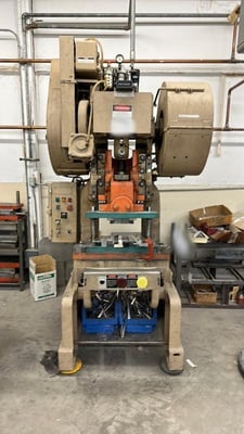 40 Ton, Rousselle #4, OBI press, 5" stroke, 10" Shut Height, 9.5" throat, air clutch, S/N 26975