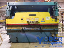 135 Ton, Cincinnati #CBx10, hydraulic press brake, 12' overall, 126" between housing, 8" stroke, 7" throat