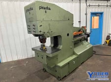 6" x 6" x 5/8" Piranha #PII-140, hydraulic ironworker, 140 ton, 20-1/2" throat, joystick controls, 20 HP