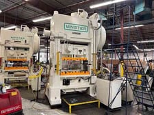 150 Ton, Minster #P2-150-54, Punch Press, 6" stroke, 23" Shut Height, 54" x40" bed, air clutch & br., 45-90